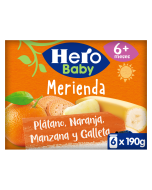 Pack Hero Baby Merienda Naranja, Plátano y Galletas 6x190g