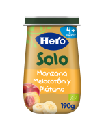 Tarritos Hero Baby Solo de Manzana, Melocotón y Plátano