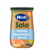 Tarritos Hero Baby Solo de Patatas, Zanahoria y Salmón ecológico