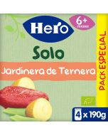 Pack Hero Solo Jardinera de Ternera 4x190g
