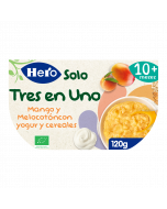 Tarrina Eco Hero Solo mango, melocotón con yogur y cereales 120g