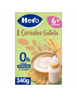 Papillas Hero Baby 8 Cereales Galleta