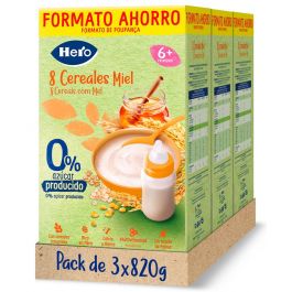 Papilla de cereales Hero Baby 8 cereales con miel 6x340g