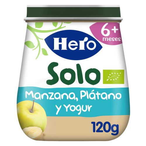 Hero Solo Tarritos Ecológicos de Pera y Manzana - Para Bebés a Partir de  los 4 Meses - Pack de 12 x 120 g : : Alimentación y bebidas
